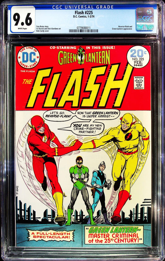 Flash #225 (1974) CGC 9.6 NM+ WHITE Nick Cardy Cover Green Lantern Reverse Flash