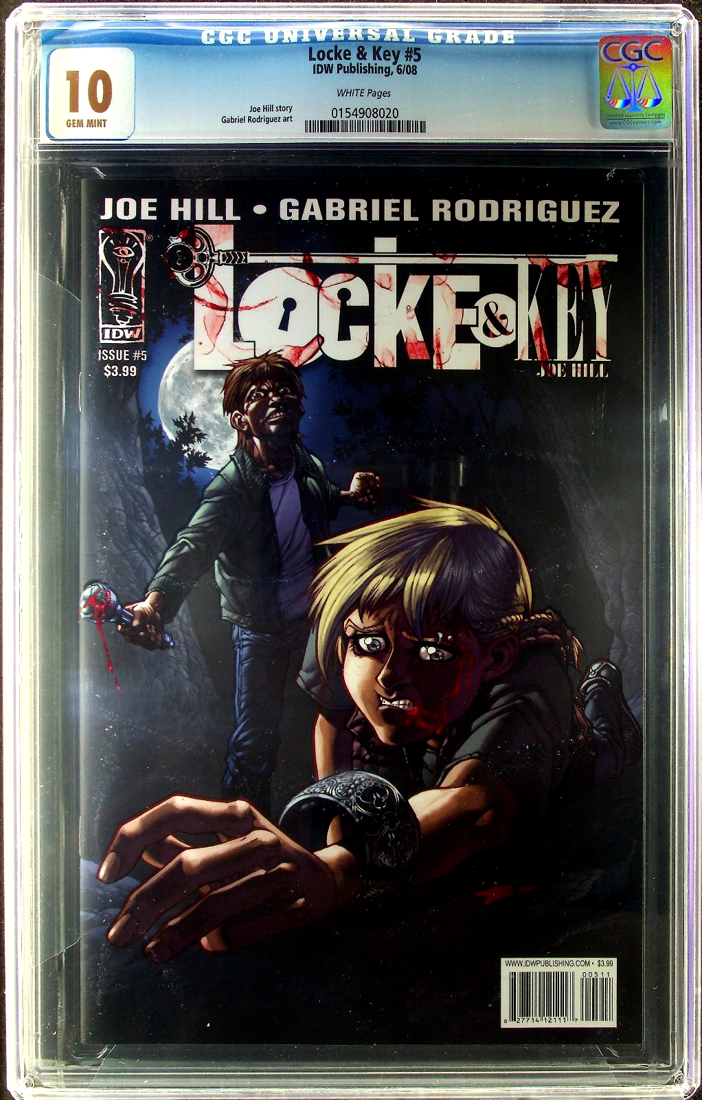 Locke & Key #5 (2008) CGC 10 GEM MINT WHITE Pages IDW Publishing