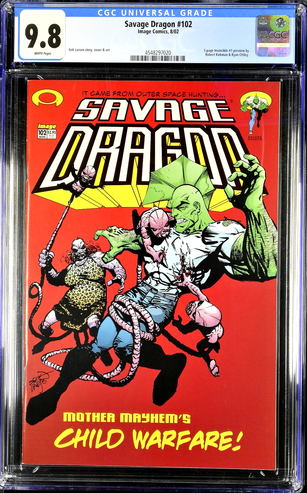 Savage Dragon #102 (2002) CGC 9.8 NM/MT KEY 1st Appearance Preview Invincible