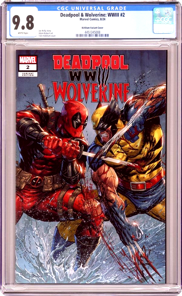 Deadpool Wolverine WWIII #2 (2024) CGC 9.8 NM/MT Kirkham Unknown Comics Variant