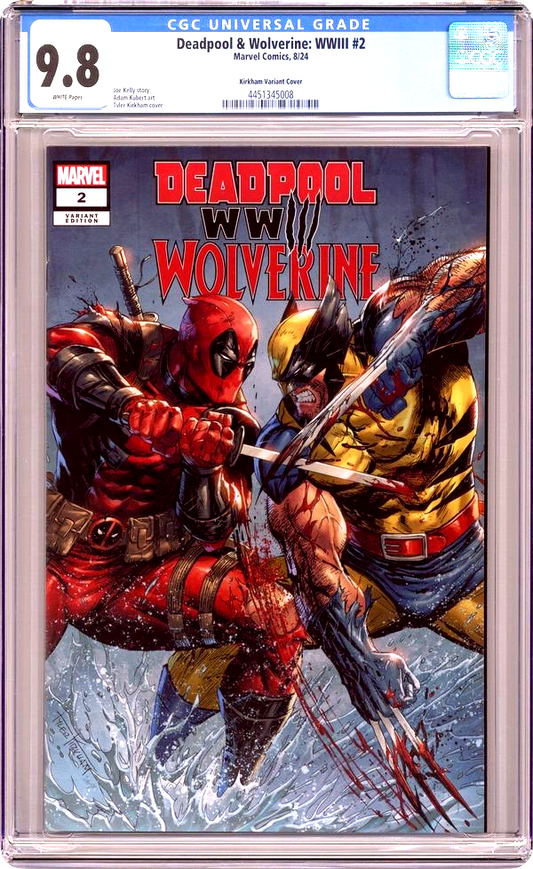 Deadpool Wolverine WWIII #2 (2024) CGC 9.8 NM/MT Kirkham Unknown Comics Variant
