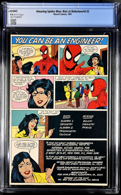 Amazing Spider-Man Riot at Robotworld (1991) CGC 9.4 NM NACME Promo (WTC/BT)