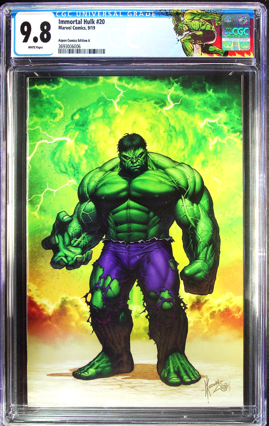 Immortal Hulk #20 (2019) CGC 9.8 Virgin Atomic Explosion Retired Custom Label