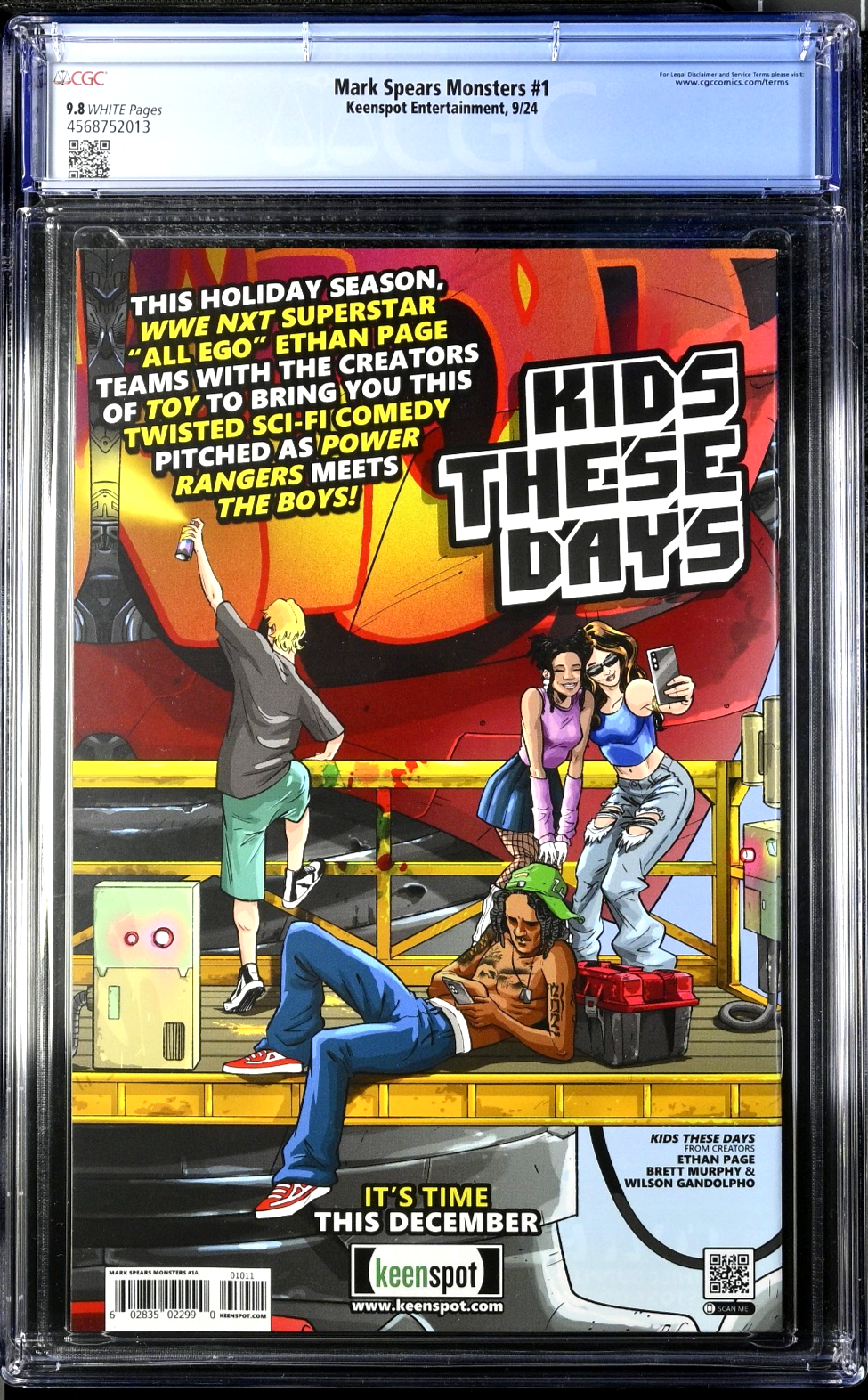 Mark Spears Monsters #1 (2024) CGC 9.8 Cover A "Looking Down On You" 4568752013