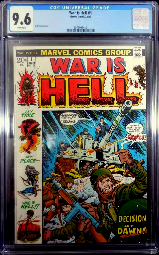War Is Hell #1 (1973) CGC 9.6 NM+ White pages Herb Trimpe Cover