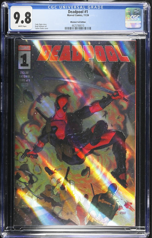 Deadpool #1 (2024) CGC 9.8 NM/MT Whatnot Marvel '24 Pack Prism Foil LTD 175