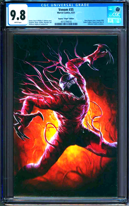Venom #35 (2021) CGC 9.8 NM/MT LGY 200 Illuminati Dave Rapoza Virgin Edition