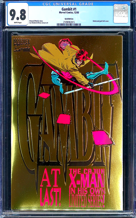 Gambit #1 (1993) CGC 9.8 NM/MT White Embossed Gold Foil Edition