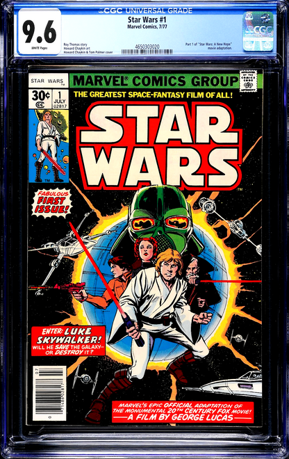 Star Wars #1 (1977) CGC 9.6 NM+ WHITE KEY Movie Adaptation 1st Luke Leia Vader