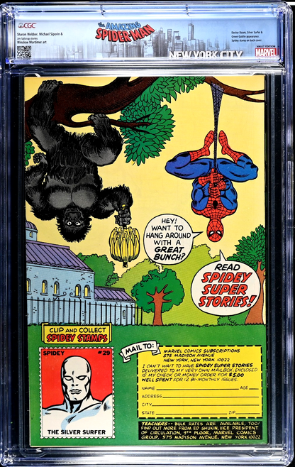Spidey Super Stories #45 (1980) CGC 9.6 NM+ WHITE Doom Silver Surfer Newsstand