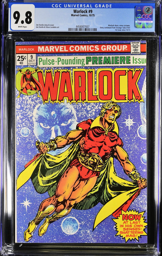 Warlock #9 (1975) CGC 9.8 NM/MT White Classic Starlin Cvr New Costume Thanos App