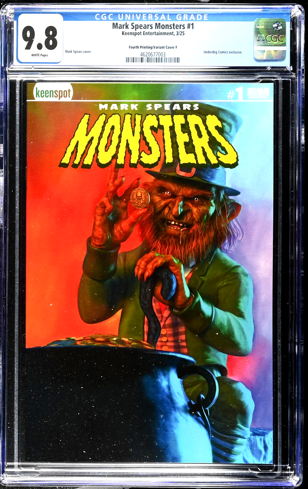 Mark Spears Monsters #1 (2025) CGC 9.8 Underdog 4th Print F Leprechaun Ltd 450