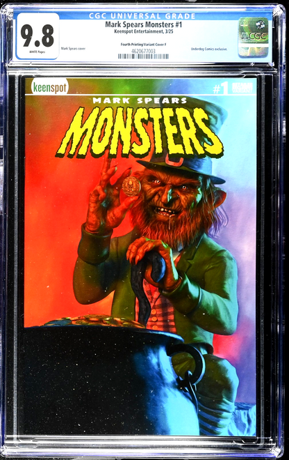 Mark Spears Monsters #1 (2025) CGC 9.8 Underdog 4th Print F Leprechaun Ltd 450