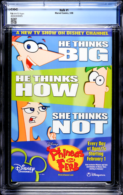 Hulk #1 (2008) CGC 9.6 NM+ WHITE Pages Ed McGuinness Iconic KEY 1st Red Hulk