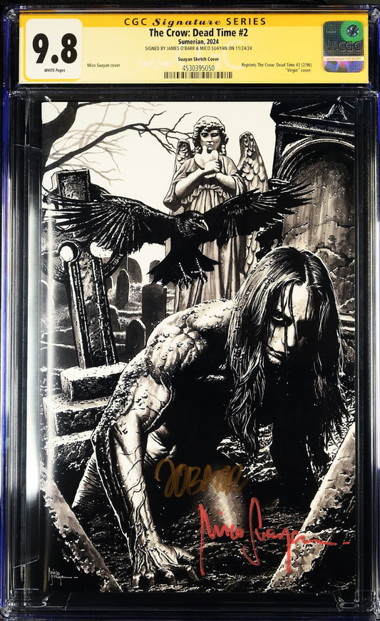 Crow Deadtime #2 (2024) CGC 9.8 NM/MT SS Signature x2 James O'Barr & Mico Suayan