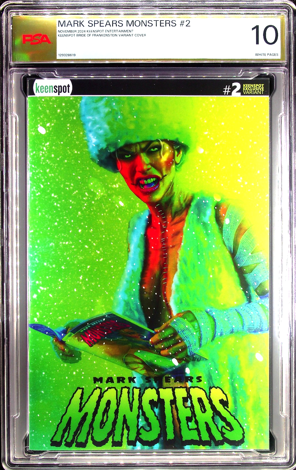 Mark Spears Monsters #2 (2024) PSA 10 GEM MINT Frankenstein Bride Cover I LTD 91