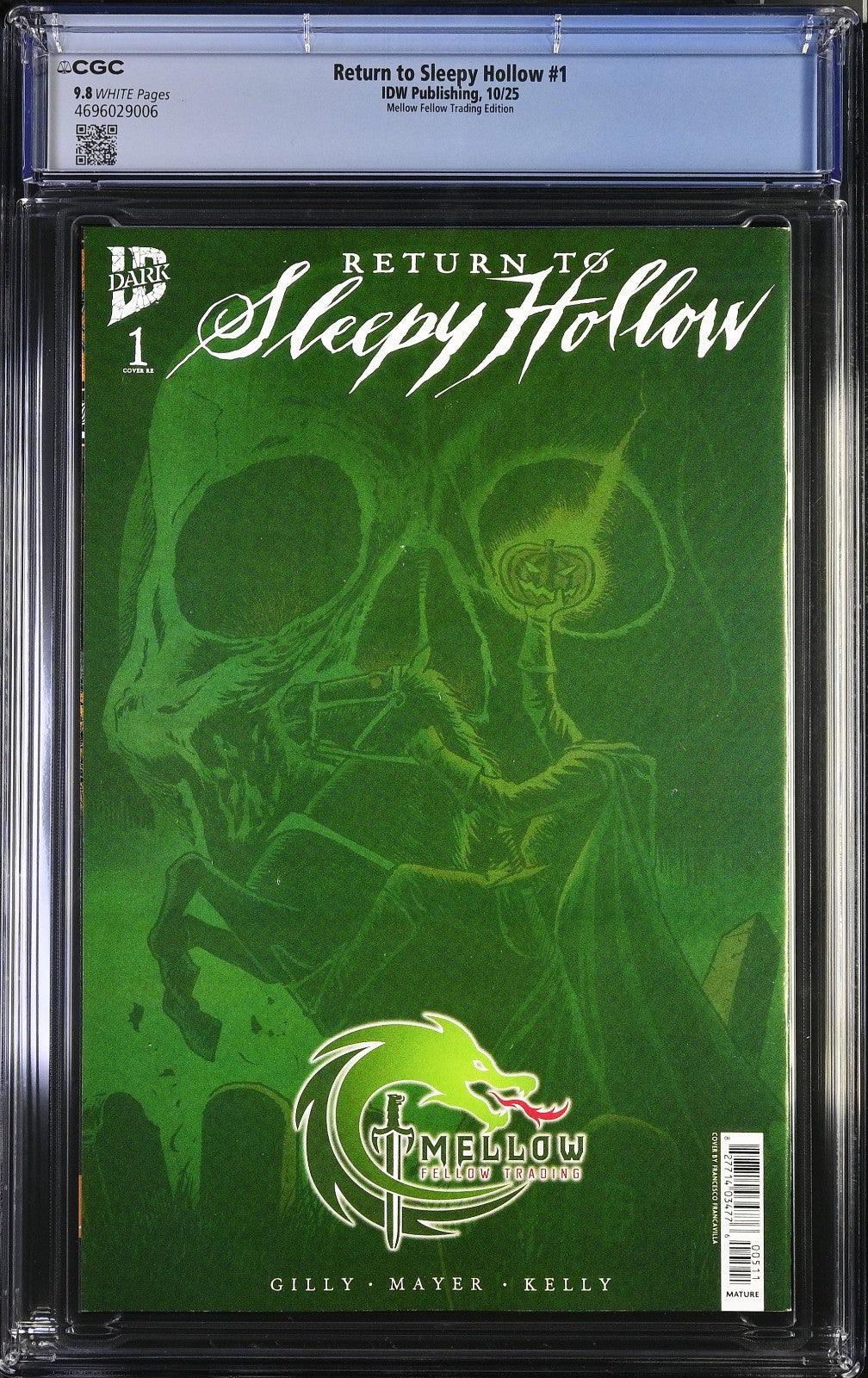 Return to Sleepy Hollow #1 (2025) CGC 9.8 NM/MT Francesco Francavilla Virgin