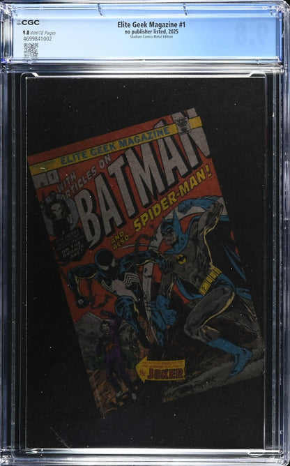 Elite Geek Magazine #1 (2025) CGC 9.8 Batman vs Spider-Man Hulk 181 Metal LTD 25