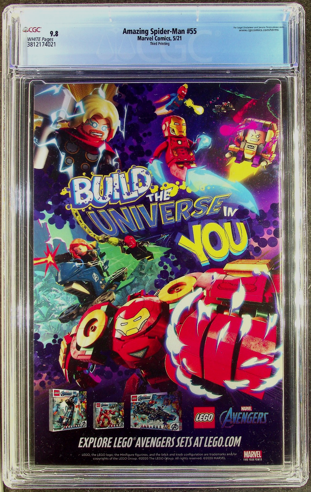 Amazing Spider-Man #55 (2021) CGC 9.8 NM/MT Gleason 3rd Print Blue/Black Cover