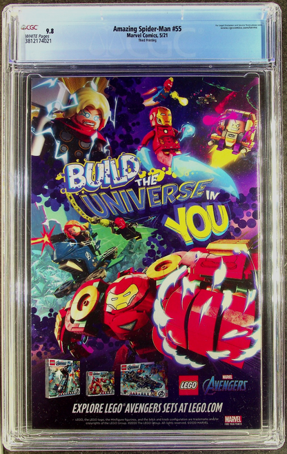 Amazing Spider-Man #55 (2021) CGC 9.8 NM/MT Gleason 3rd Print Blue/Black Cover