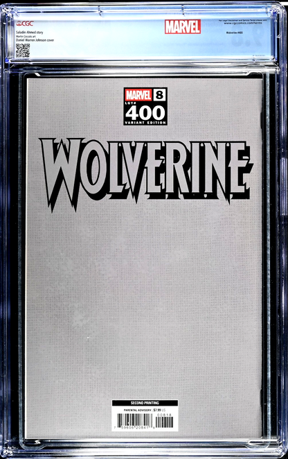 Wolverine #8 (2025) CGC 9.8 NM/MT 2nd Print Johnson Virgin Incentive LTD 1:25