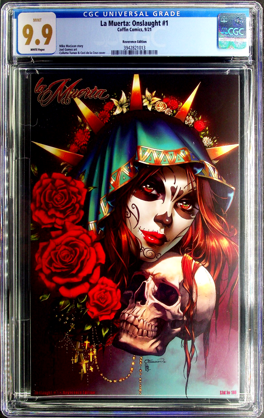 La Muerta: Onslaught (2021) CGC 9.9 MINT Reverence Edition LTD166 Single Highest