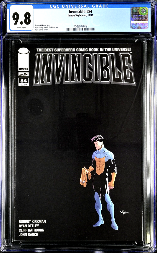 Invincible #84 (2011) CGC 9.8 NM/MT WHITE Pages Ryan Ottley Iconic Black Cover