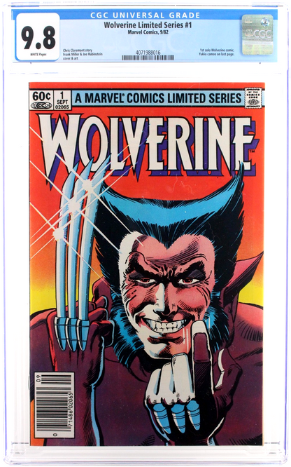 Wolverine Limited Series #1 (1982) CGC 9.8 NMMT WHITE Frank Miller Newsstand
