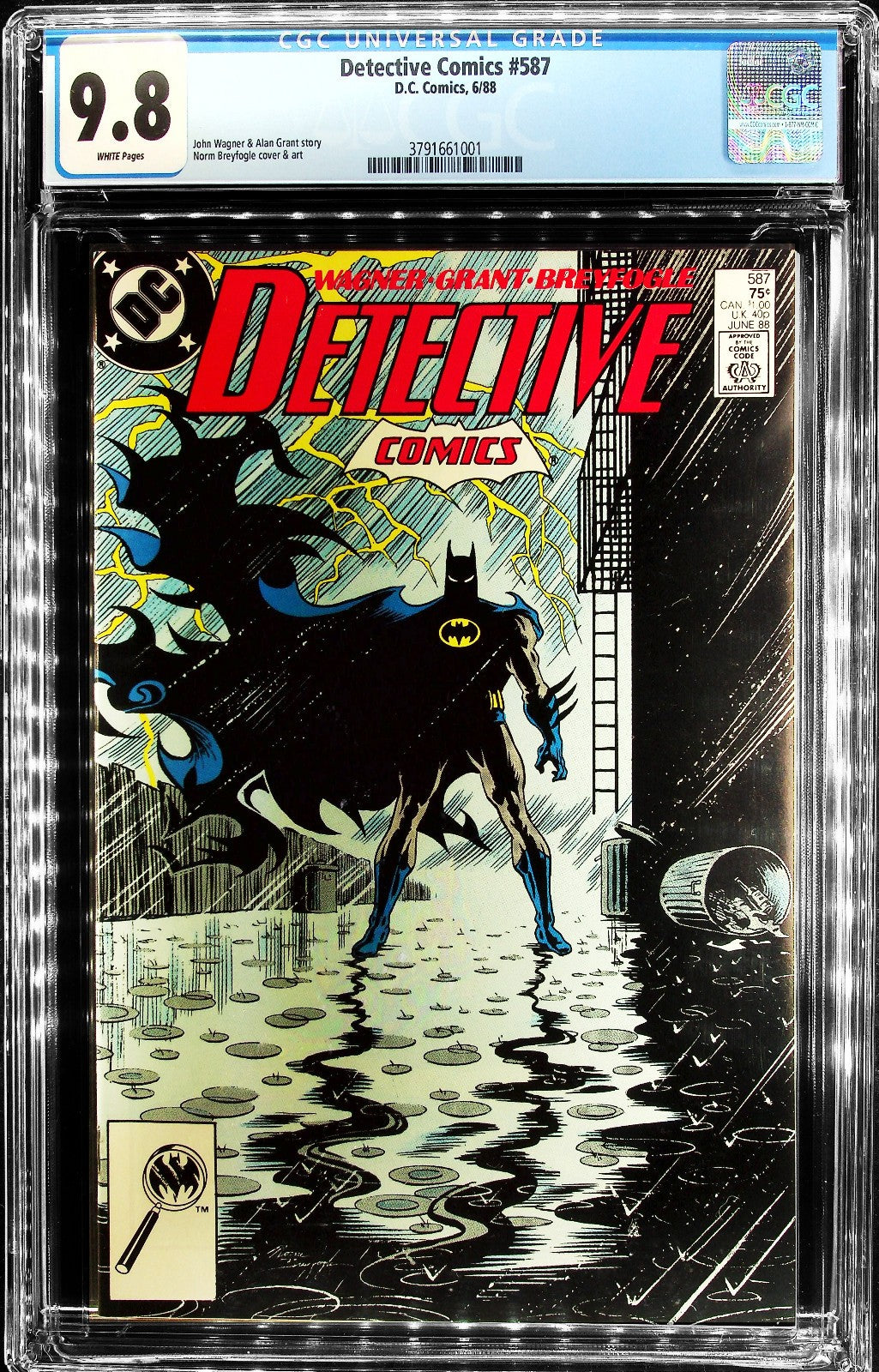 Detective Comics #587 (1988) CGC 9.8 NM/MT WHITE Pages Iconic Breyfogle Cover