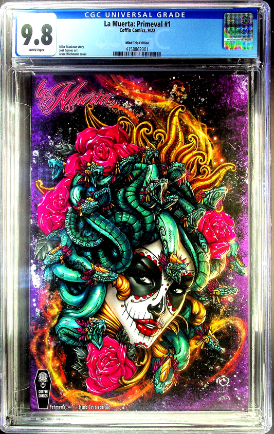 La Muerta: Primeval #1 (2022) CGC 9.8 NM/MT Coffin Comics Mind Trip Var LTD 166
