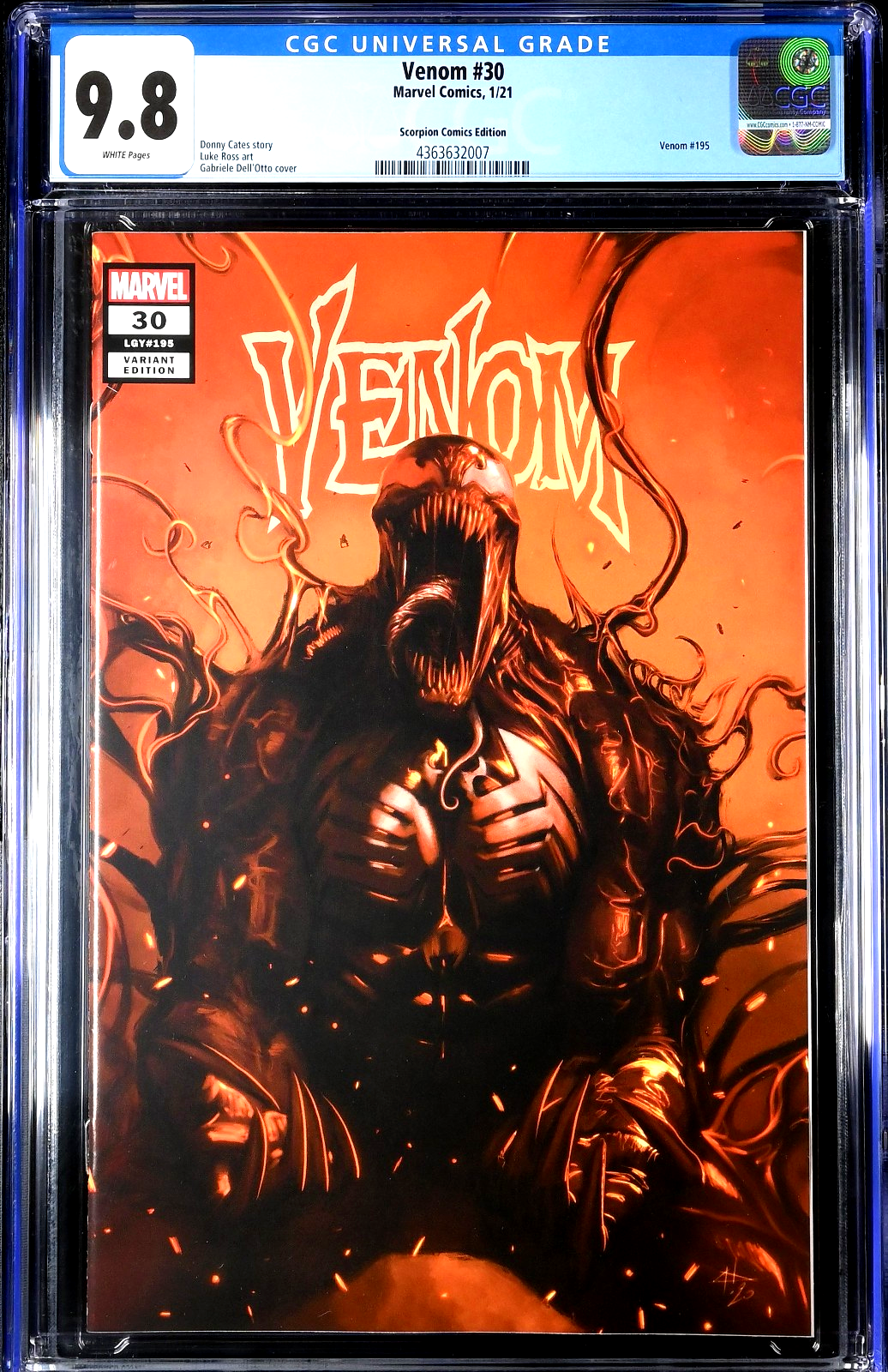 Venom #30 (2020) CGC 9.8 NM/MT LGY 195 Scorpion Dell Otto Trade COA 521/1500