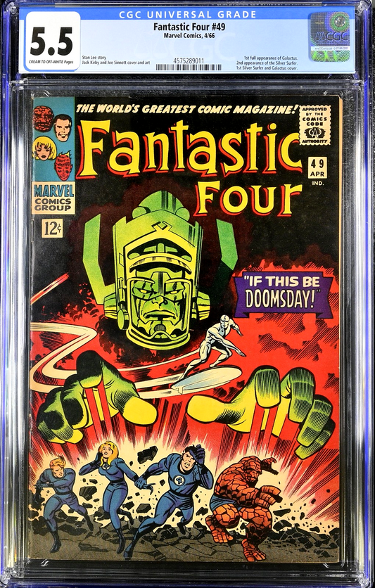 Fantastic Four #49  (1966) CGC 5.5 FN- C/OW Key Kirby 1st Galactus Silver Surfer