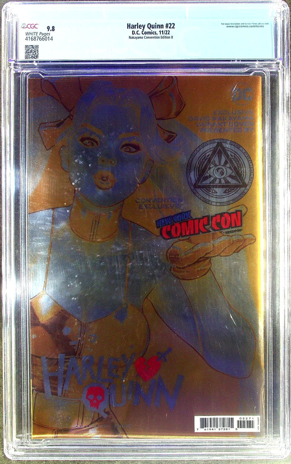 Harley Quinn #22 (2022) CGC 9.8 NM/MT Nakayama Virgin Gold Foil NYCC Edition B