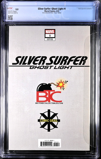Silver Surfer Ghost Light #1 (2023) CGC 9.9 MINT Del Otto Virgin Error Recalled