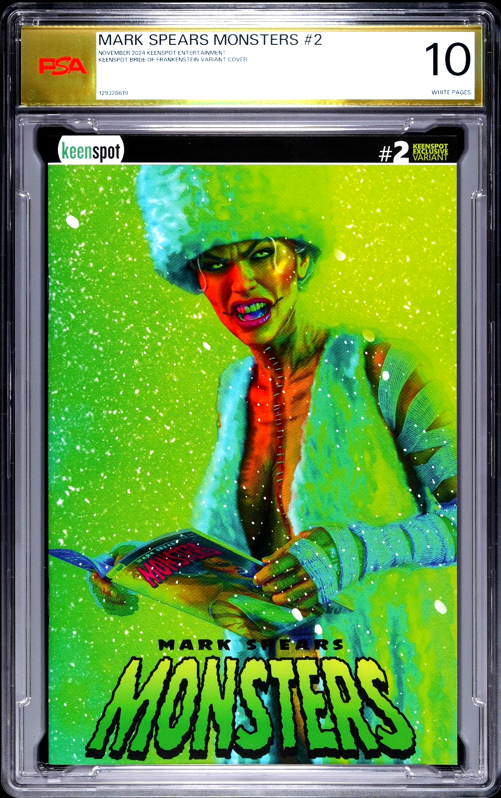 Mark Spears Monsters #2 (2024) PSA 10 GEM MINT Frankenstein Bride Cover I LTD 91