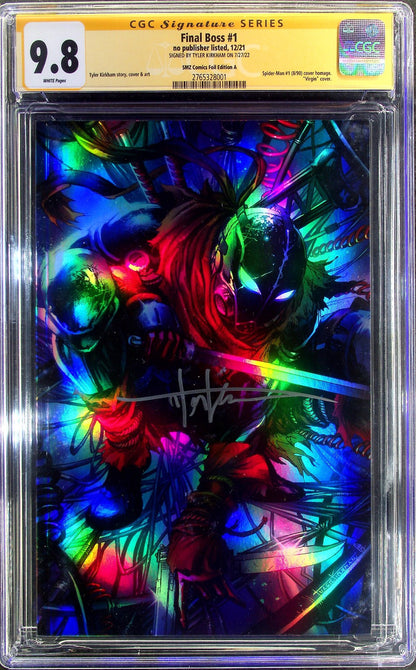 Final Boss #1 (2021) CGC SS 9.8 NM/MT SMZ Foil Virgin Kirkham Signature Homage