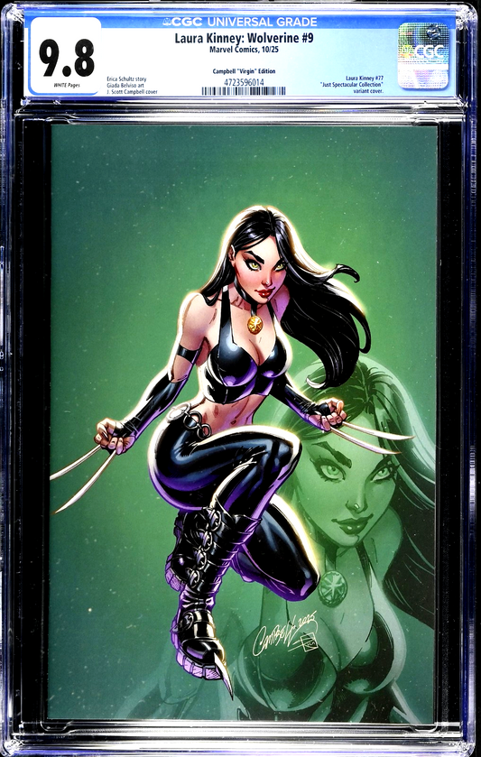 Laura Kinney Wolverine #9 (2025) CGC 9.8 NM/MT J Scott Campbell Virgin Ltd 1:100