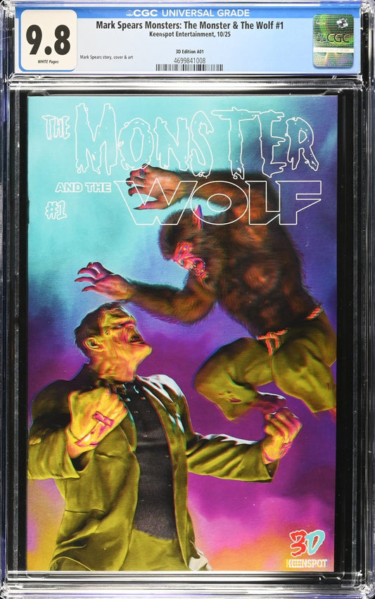 Mark Spears Monster & The Wolf #1 (2025) CGC 9.8 3-D Edition Cover A01 Ltd 100