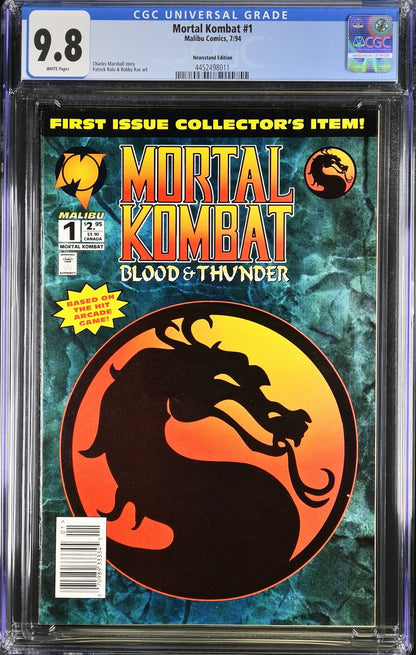 Mortal Kombat #1 (1994) CGC 9.8 NM/MT KEY Malibu Comics NEWSSTAND Edition