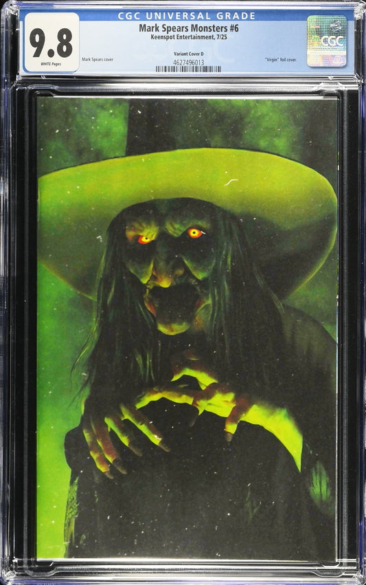 Mark Spears Monsters #6 (2025) CGC 9.8 NM/MT Virgin Cover D Witch Holofoil 1:50