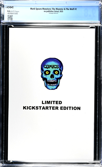 Mark Spears Monster & The Wolf #1 (2025) CGC 9.8 Kickstarter X-Men #207 Homage B