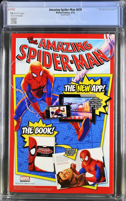 Amazing Spider-Man #678 (2012) CGC 9.6 NM+ Quinones Venom Variant LTD 1:50 RARE