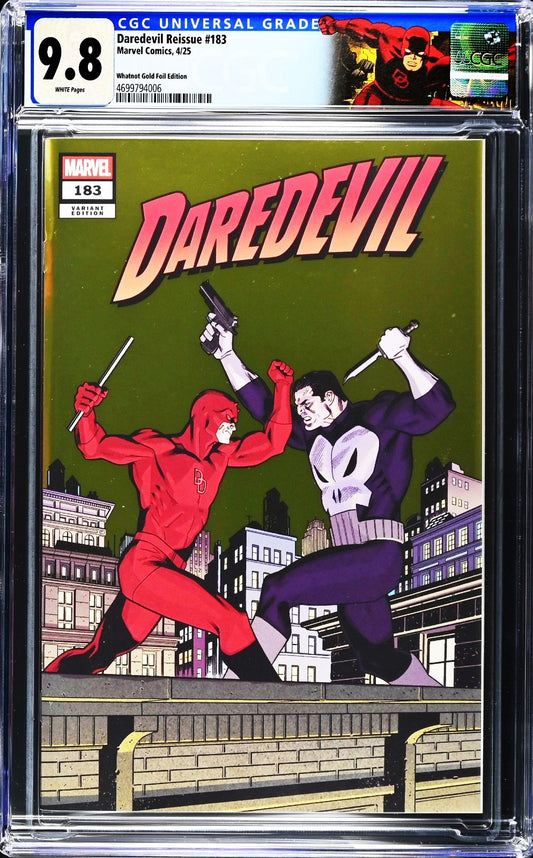 Daredevil Reissue #183 (2025) CGC 9.8 Whatnot Gold Foil Retired Custom Label