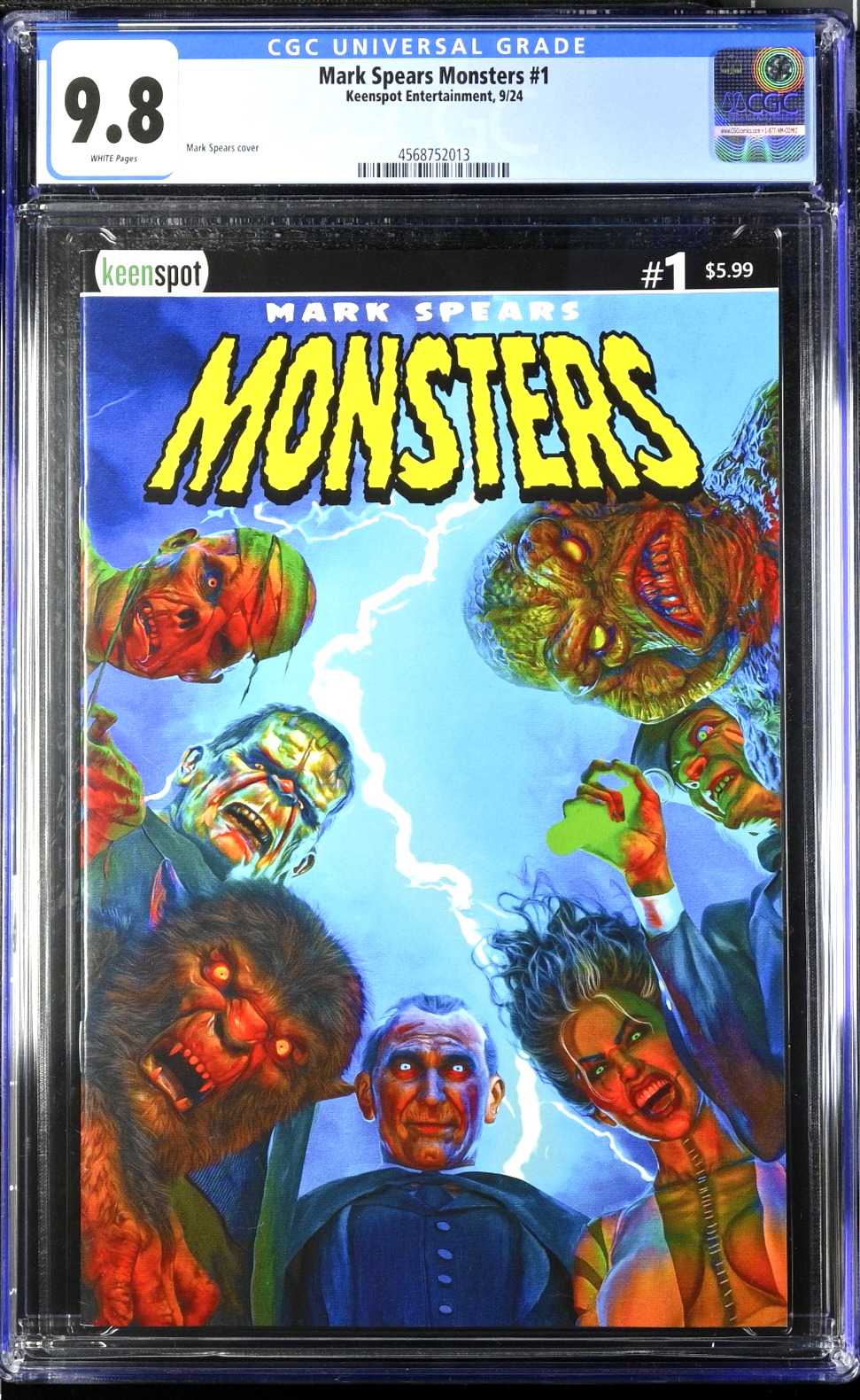 Mark Spears Monsters #1 (2024) CGC 9.8 Cover A "Looking Down On You" 4568752013