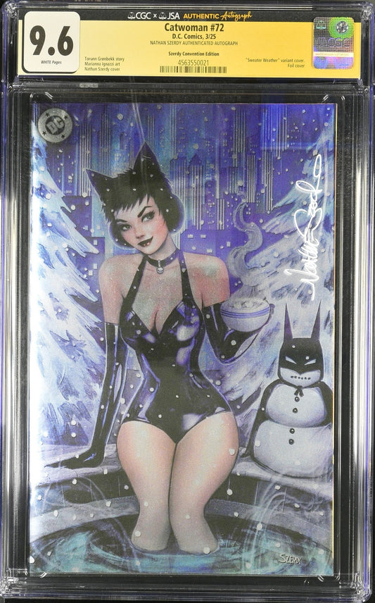 Catwoman #72 (2025) CGC 9.6 NM+ Nathan Szerdy Signed JSA Authenticated Signature