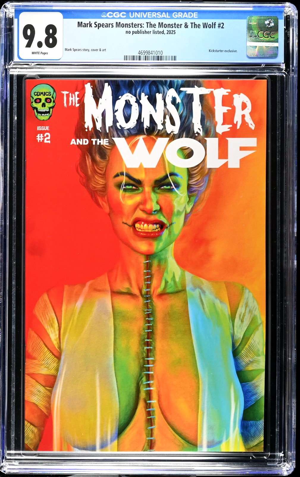 Mark Spears Monster & The Wolf #2 (2025) CGC 9.8 Kickstarter Cvr A Bridezilla