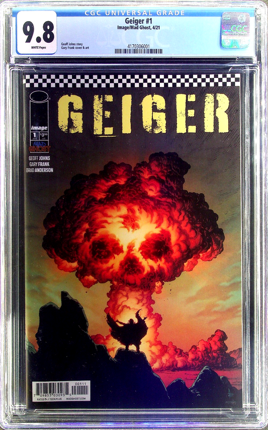 Geiger #1 CGC 9.8 (2021) Image Gary Frank Awesome Atomic Explosion Skull Cloud