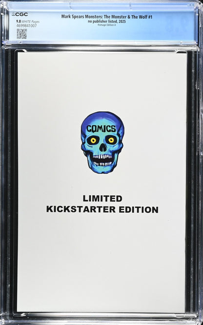 Mark Spears Monster & The Wolf #1 (2025) CGC 9.8 Kickstarter X-Men #328 Homage A