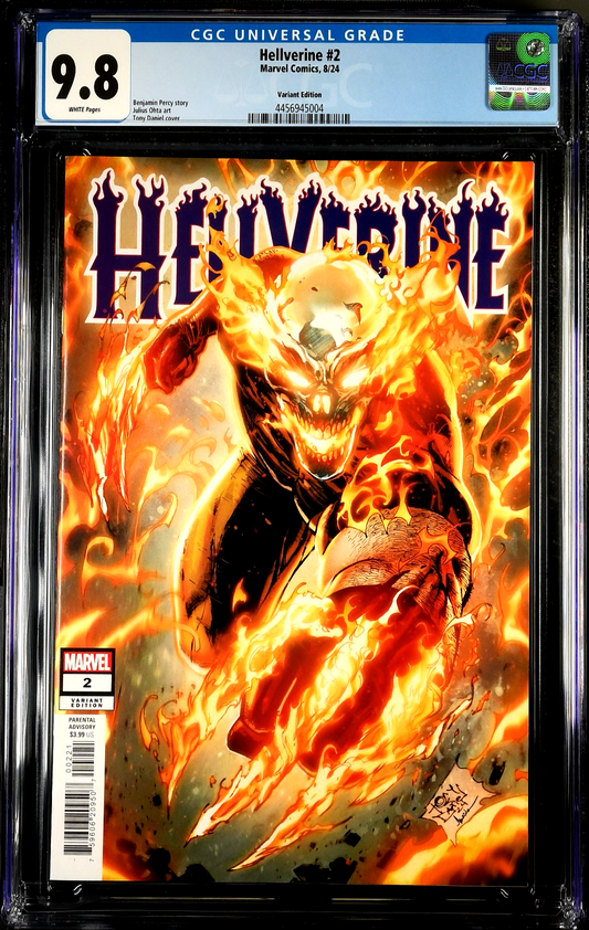 Hellverine #2 (2024) CGC 9.8 NM/MT WHITE Pages Tony Daniel Cover Variant