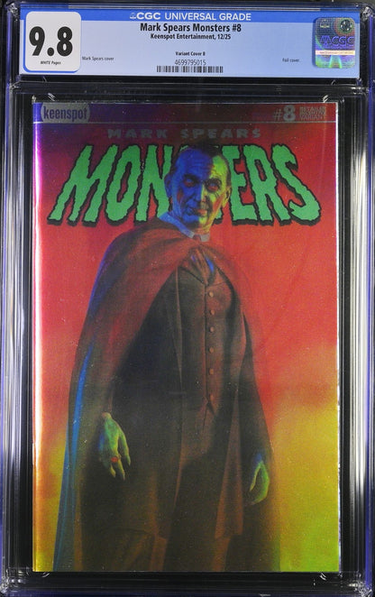 Mark Spears Monsters #8 (2025) CGC 9.8 Holofoil Cover B Dracula Incentive 1:250